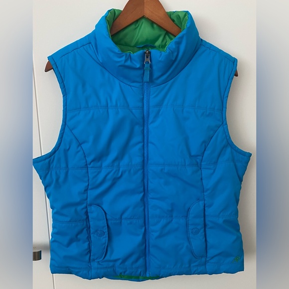 👛5/$50 Aeropostale Bubble Vest Blue & Green XL - Picture 1 of 4